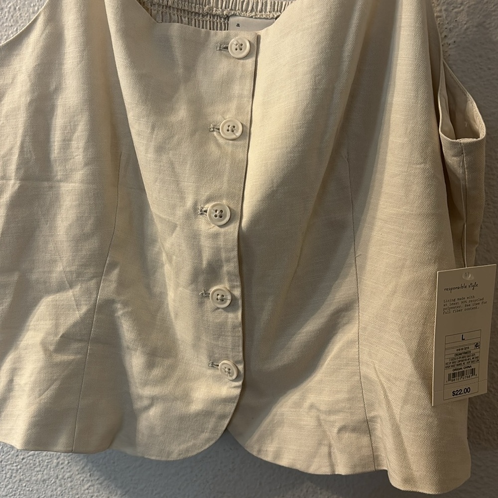 NWT A New Day button down tank top size large - Picture 2 of 7